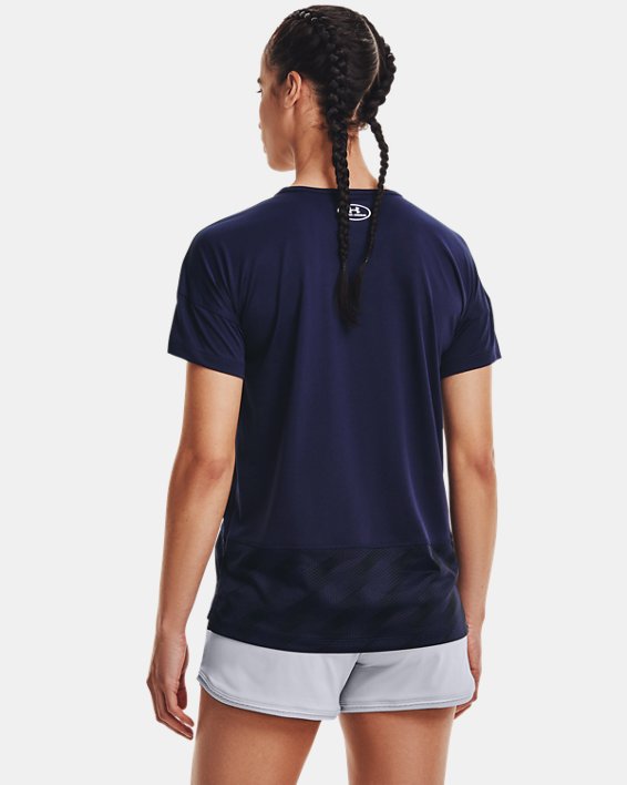 Women's UA Locker Emboss T-Shirt, Navy, pdpMainDesktop image number 1